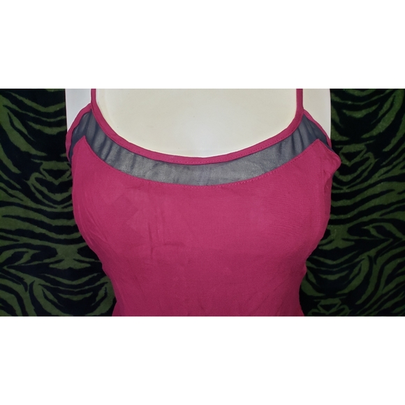 Forever 21 burgundy w/ black mesh dress - Picture 2 of 6